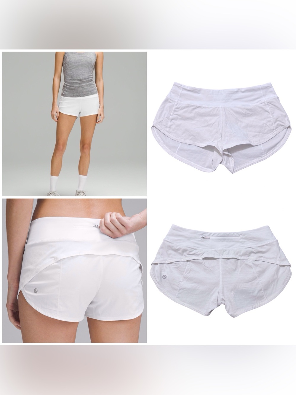 Lululemon Speed Up Short *2.5" in White Low Rise Size 4 - Picture 11 of 11